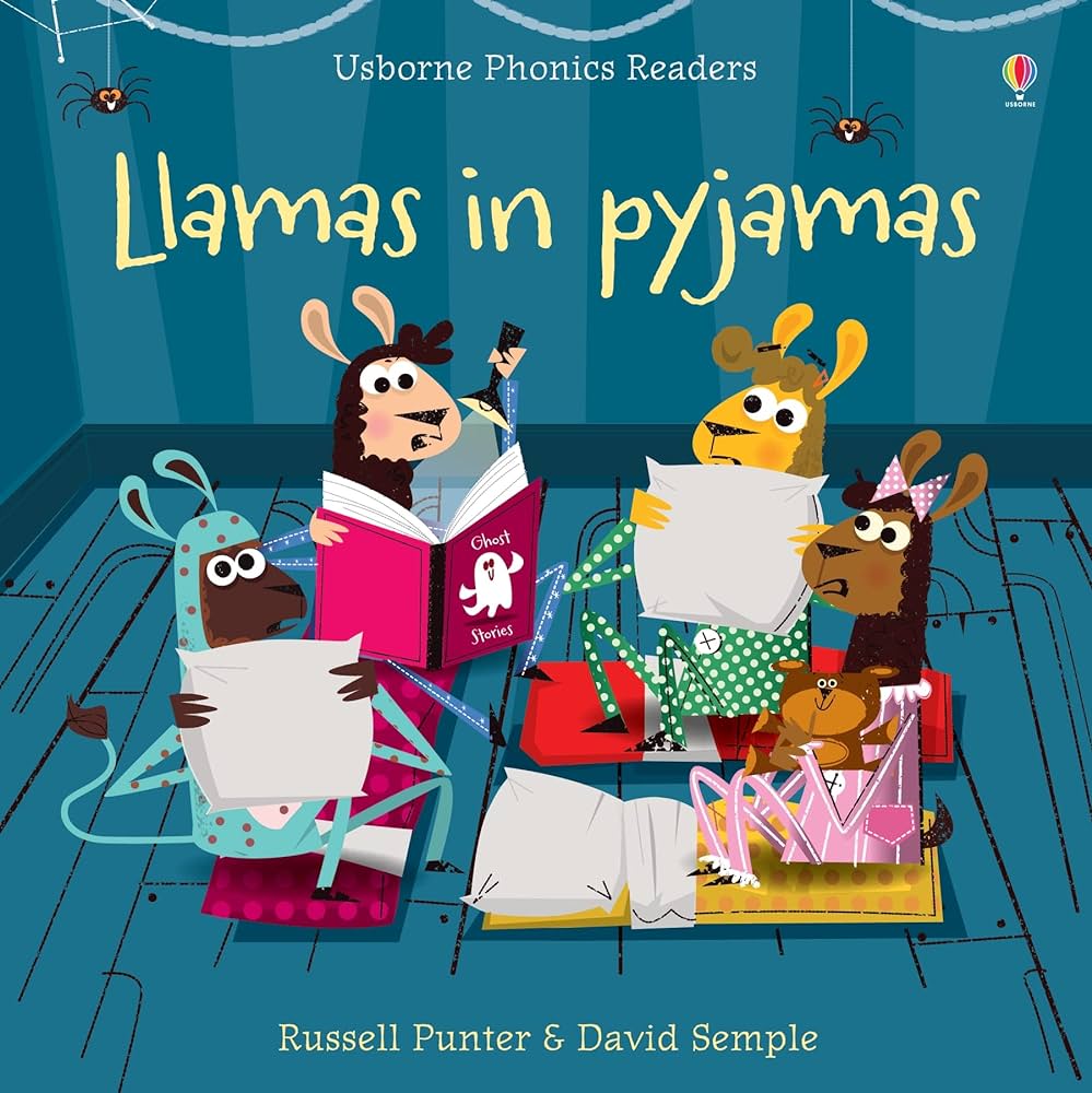 Usborne Phonics Readers - Llamas In Pyjamas - قراء Usborne Phonics - اللاما في البيجامة (Copy)