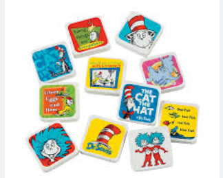 Dr. Seuss Assorted 4pcs Mini Eraser - ممحاة د. سوس تشكيلة 4 قطع صغيرة