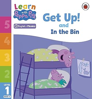 Learn with Peppa Pig Phonics Level 1 Book 4 – Get Up! and In the Bin