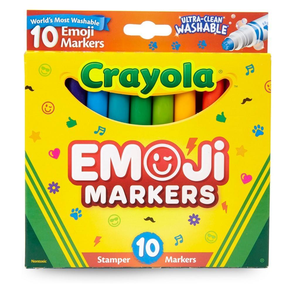 Crayola Ultra-Clean Washable Emoji Markers 10 stamper markers