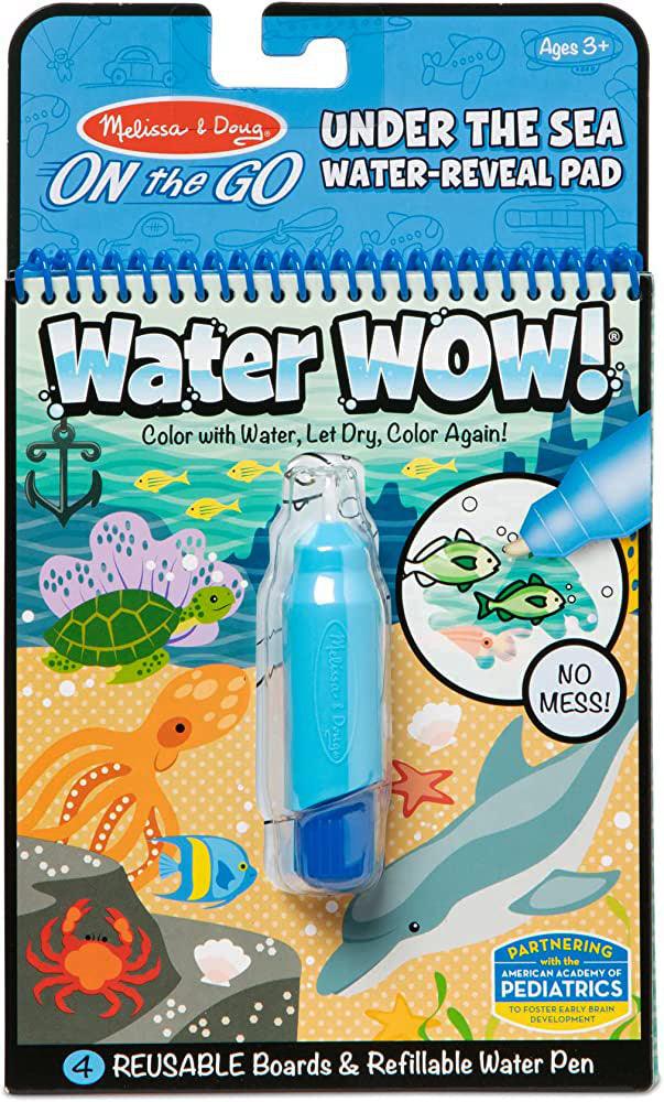 Melissa & Doug On the Go - Under the Sea Water-Reveal Pad - Water Wow! Color with Water, Let Dry and Color Again! - Spectrawide Bookstore