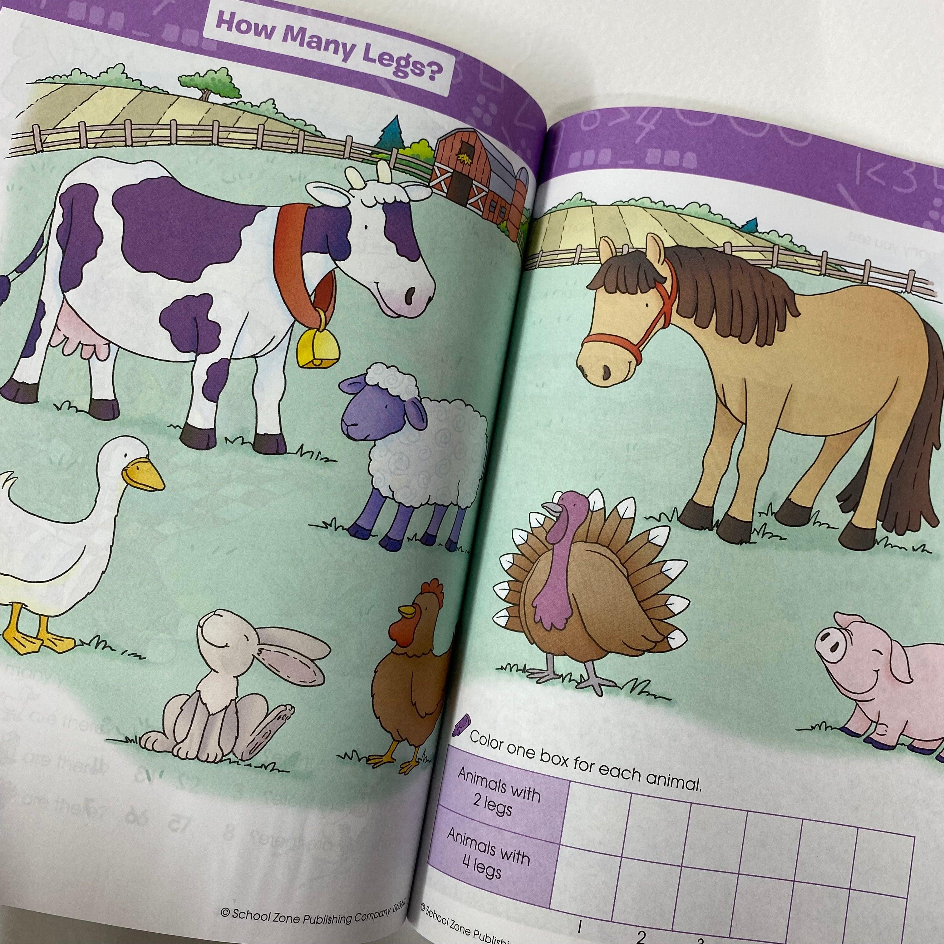 School Zone Big Math K-1 Workbook Ages 5-7 - Spectrawide Bookstore