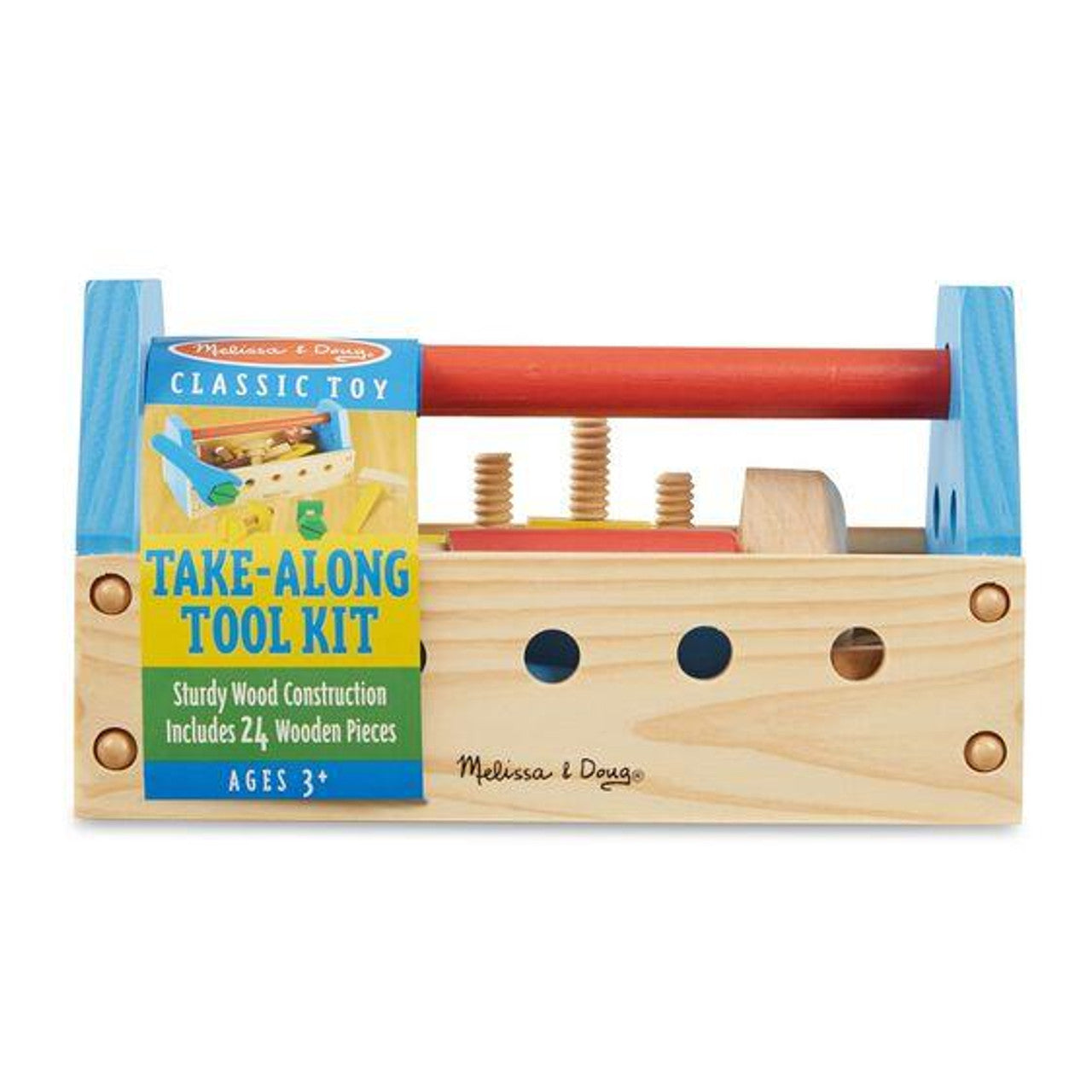 Mellissa & Doug Take-Along Tool Kit Wooden Toy - مجموعة أدوات ميليسا آند دوغ الخشبية للعب قابلة للحمل