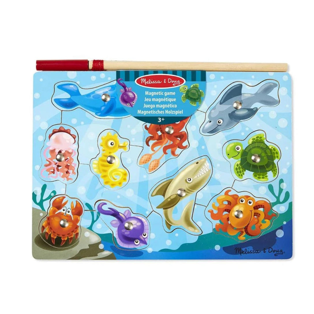 Melissa & Doug; Kids Magnetic Wooden Game - Fishing - لغز وكتاب مغناطيسي للأطفال من Whiz - الأشياء التي تسير
