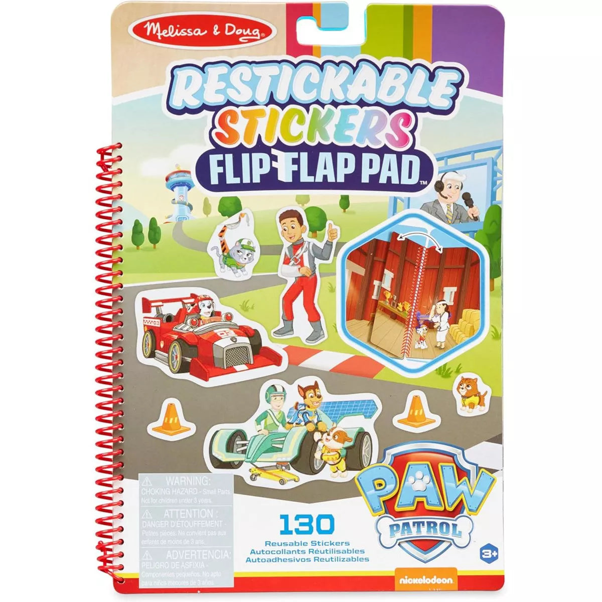 Melissa & Doug لوحة ملصقات Paw Patrol القابلة لإعادة اللصق بتقنية Flip Flap