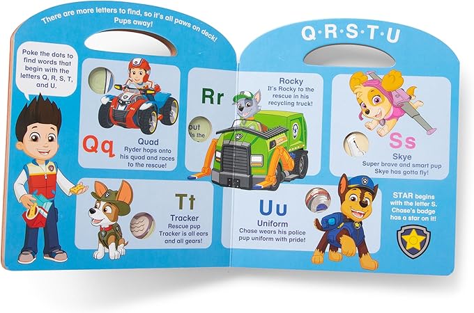 Melissa & Doug - Paw Patrol - Poke A Dot Alphabet Adventure (Board Book)
