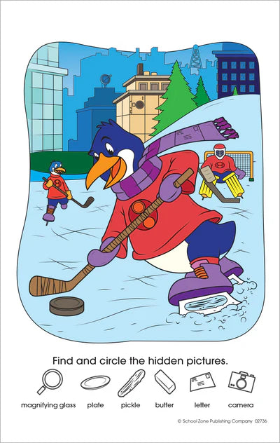 School Zone: My First Hidden Pictures Search And Find Little Busy Book - Ages 4-6 - منطقة المدرسة أول صوري المخفية ابحث عن كتاب Little Busy وقم بتلوينه للأعمار من 4 إلى 6 سنوات