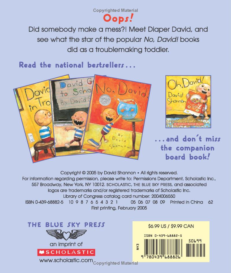 OOPS! (Diaper David) Board Book - أُووبس! (حفاضات ديفيد) كتاب متنها