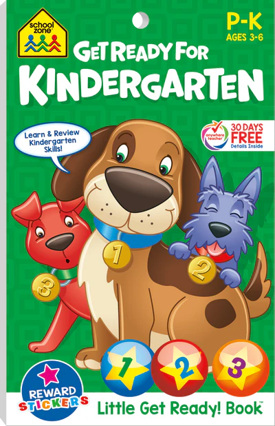 School Zone: Get Ready For Kindergarten - Little Get Ready! Book - Age 3-6 - منطقة المدرسة: استعد للروضة - كتاب ليتل جت ريدي! - العمر 3-6 سنوات