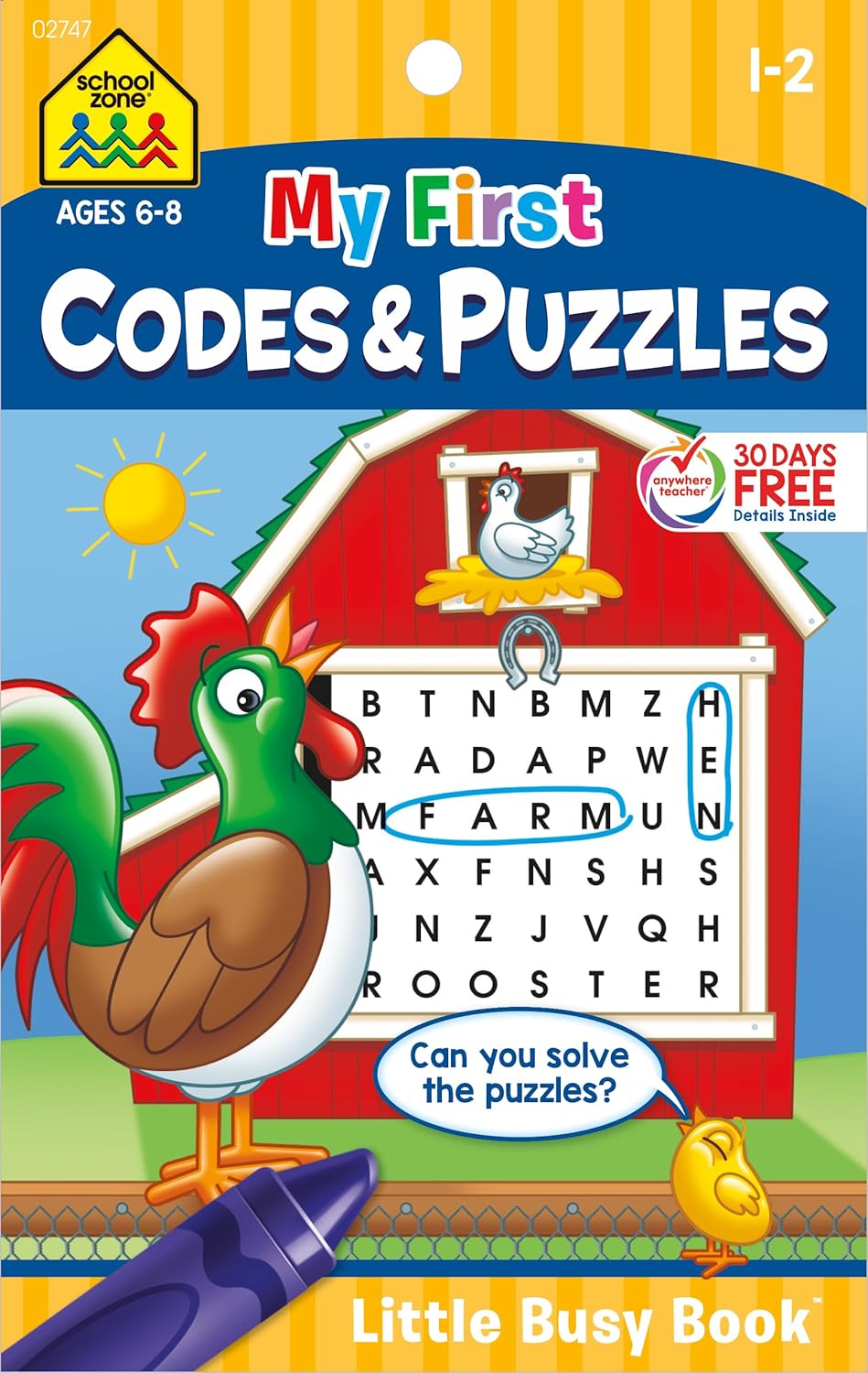 School Zone: My First Codes And Puzzles Little Busy Book - Age 3-6