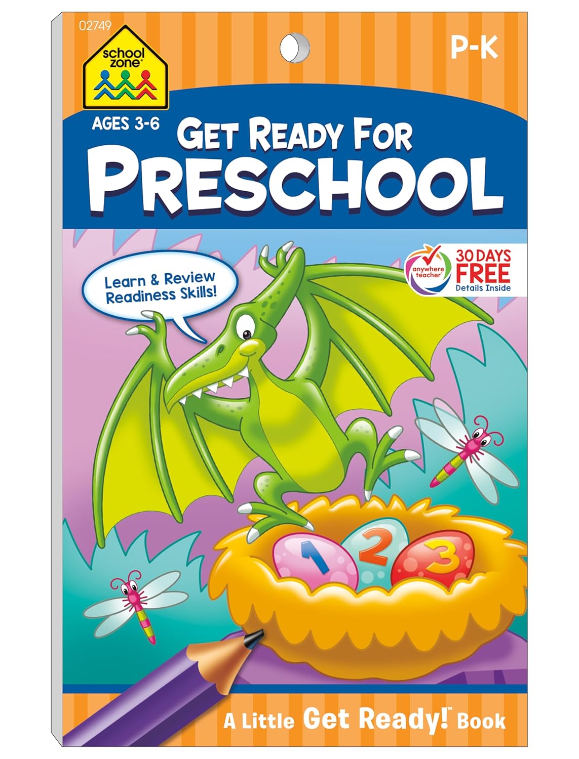 School Zone: Get Ready For Preschool - A Little Get Ready! Book - Age 3-6 - School Zone: استعد لمرحلة ما قبل المدرسة - كتاب "استعداد بسيط!" - العمر 3-6 سنوات