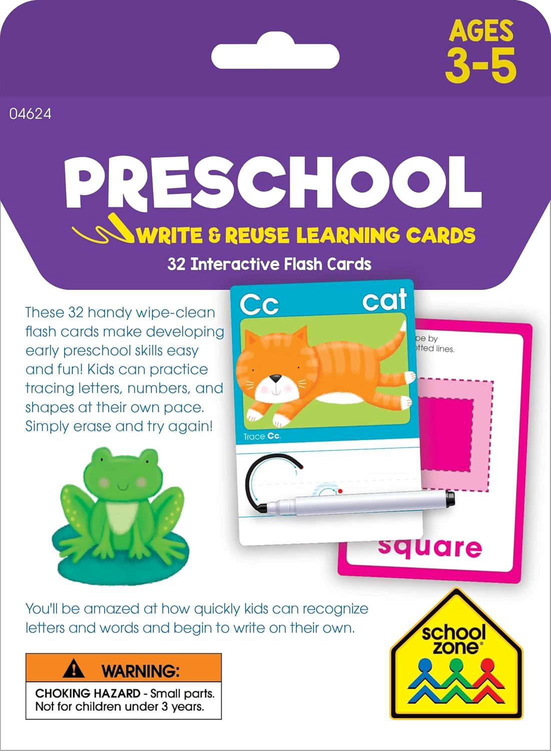 School Zone - Preschool Write & Reuse Learning Cards