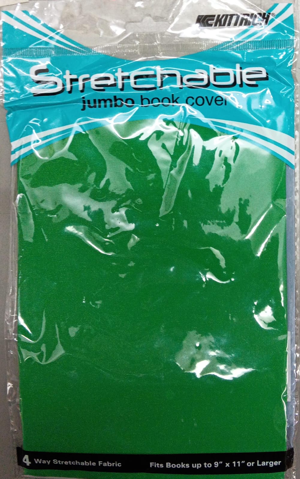 Stretchable Jumbo Book Cover - Green - غلاف كتاب جامبو قابل للتمدد - أخضر