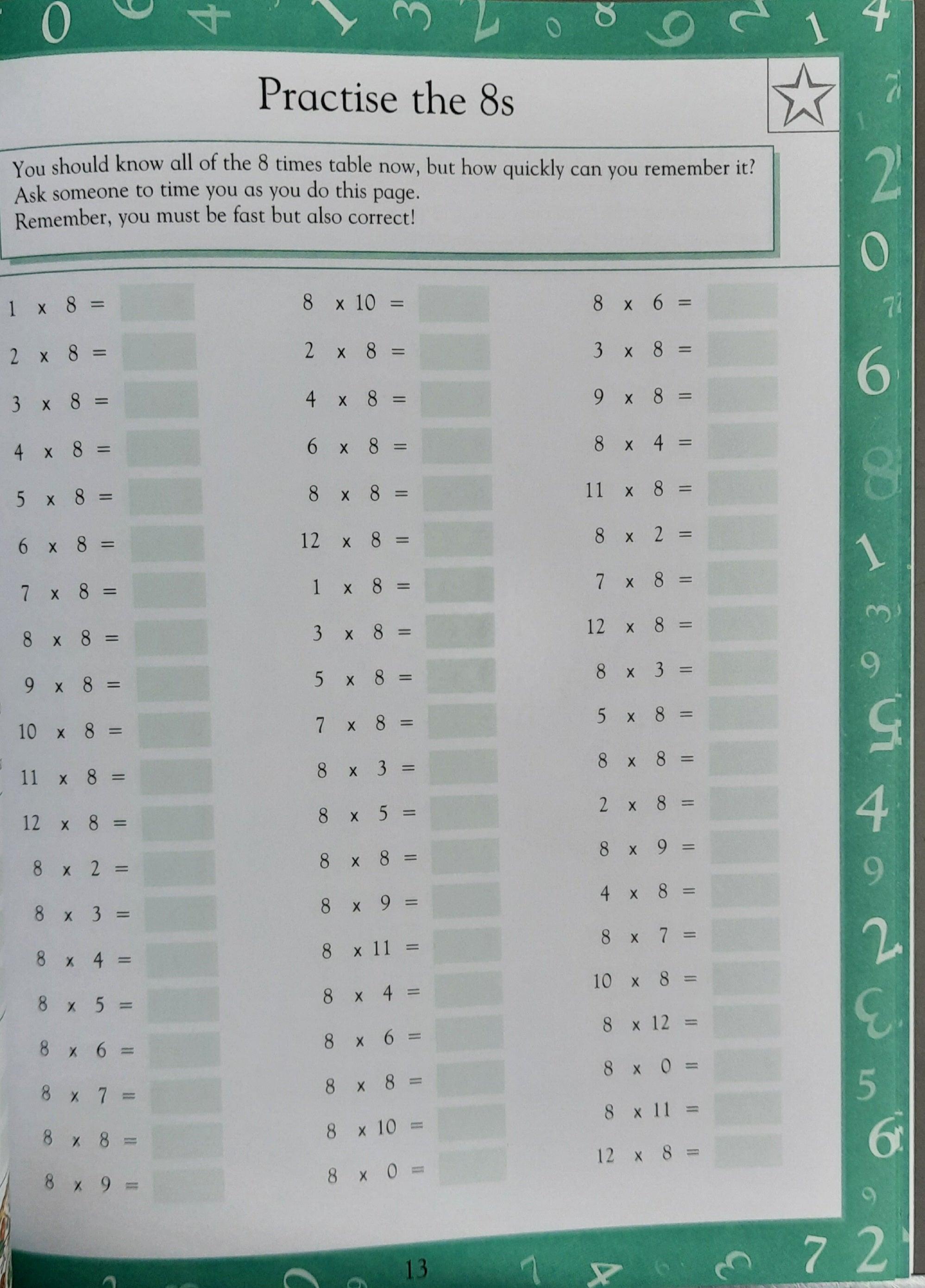 Everything I Need To Know For School KS2 - Times Table Made Easy workbook - Level2 - Age 7-9 - Spectrawide Bookstore