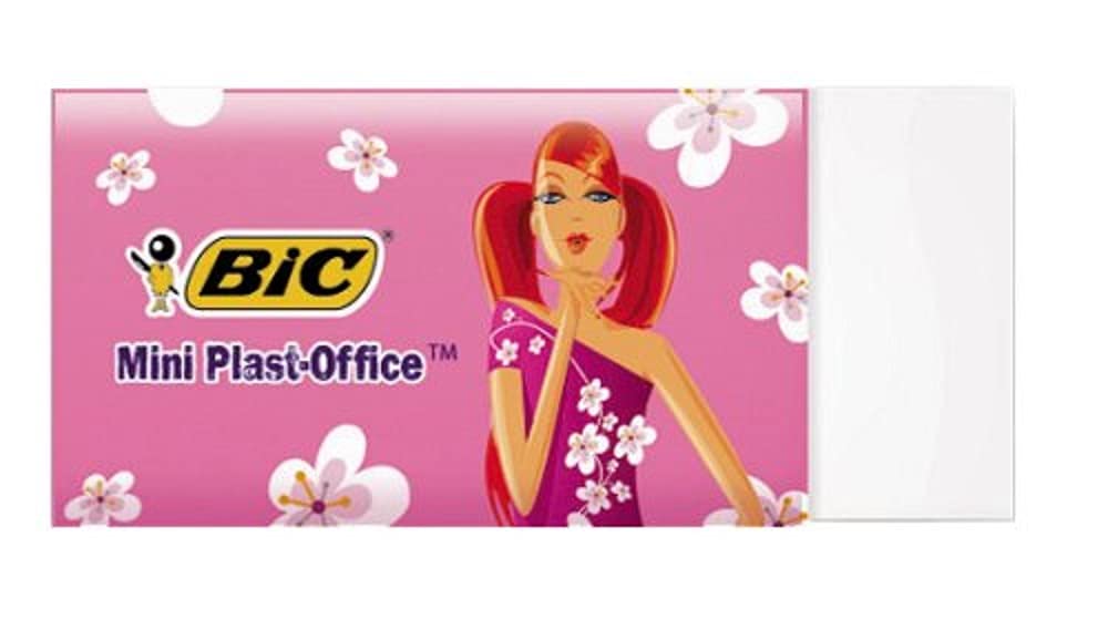Bic Mini Plast Office Eraser Pink - (0.150fils Each) - ممحاة مكتب بلاستيكية صغيرة من بيك وردية - (0.150 فلس للواحدة)