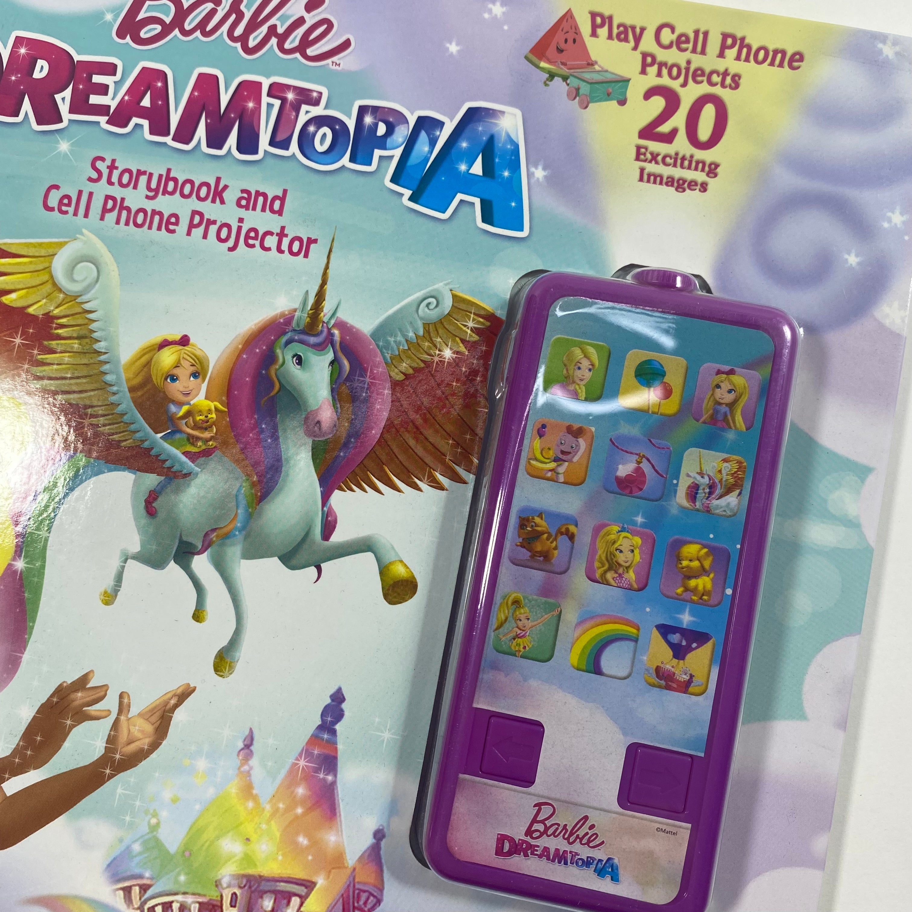 باربي دريمتوبيا - كتاب القصص القصيرة وجهاز عرض الهاتف الخليوي