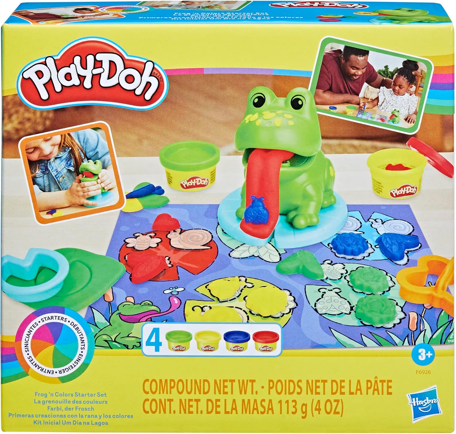 Play-Doh - Frog ‘n Colors Starter Set with Playmat - بلاي دوه - مجموعة الضفدع والألوان المبتدئة مع بساط اللعب