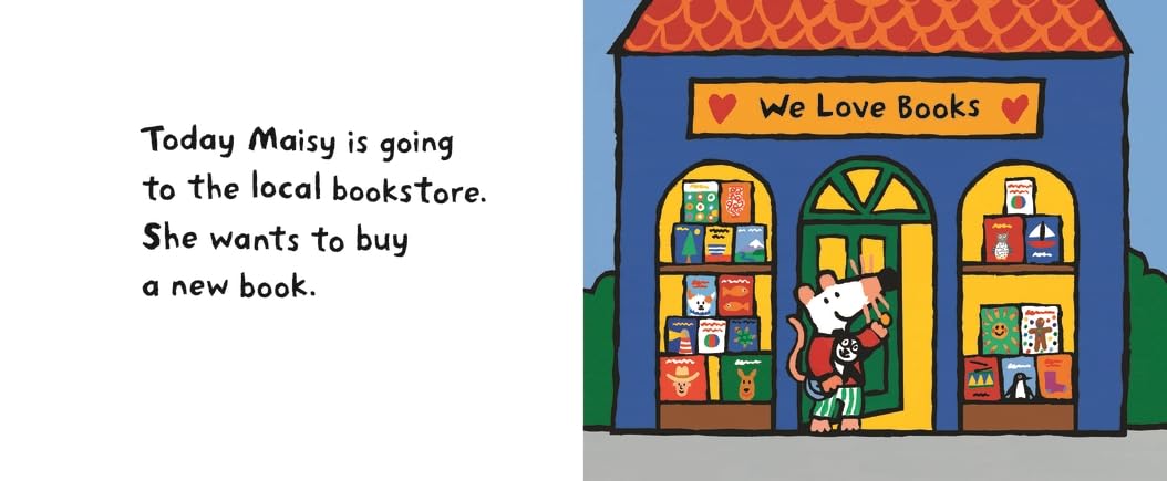Maisy First Experiences Book: Maisy Goes To The Bookshop - مايسي تذهب للنوم