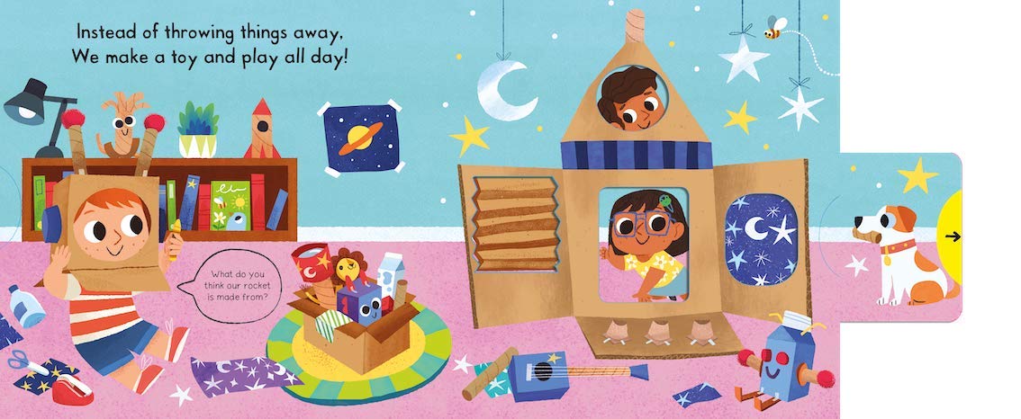 Busy Book: Recycle - Push Pull Slide - كتاب الأنشطة: أعد التدوير - ادفع اسحب حرك
