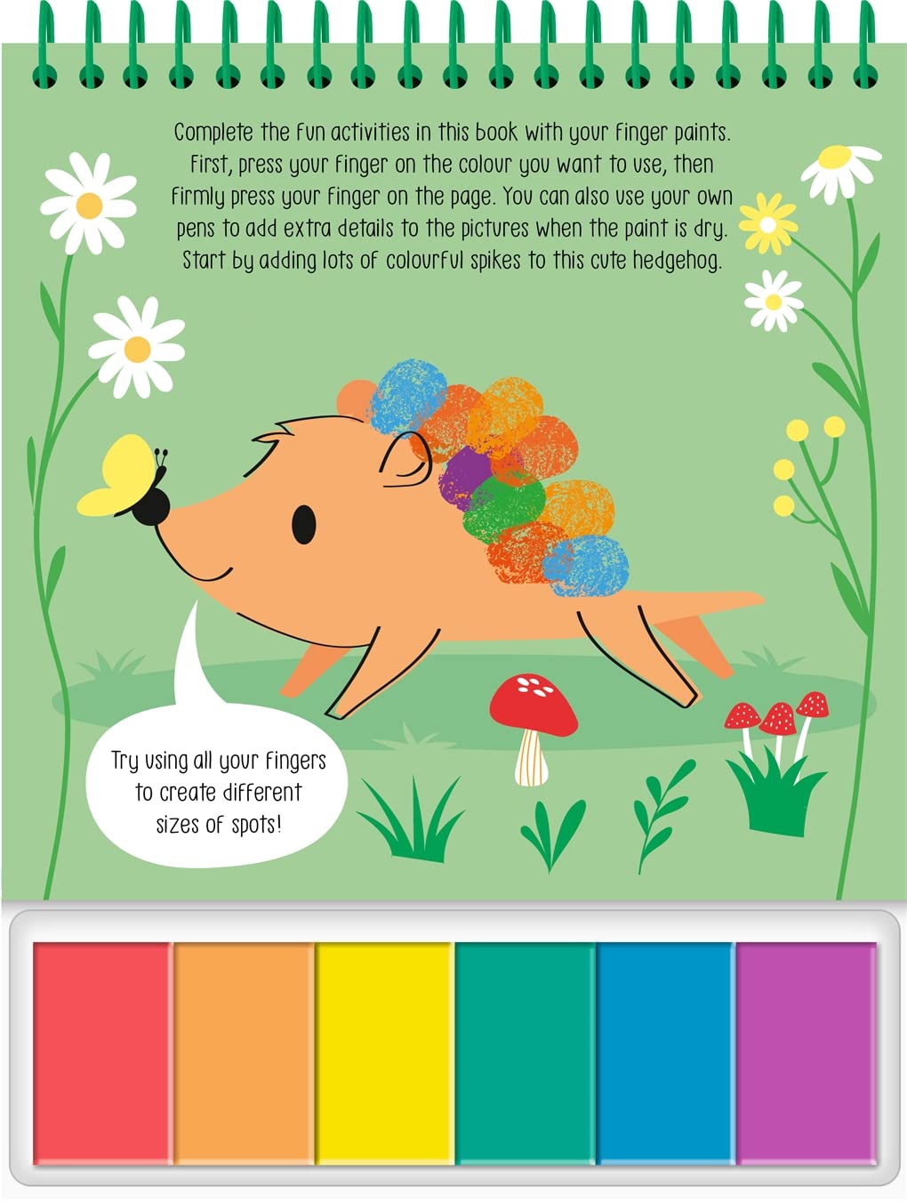 Finger Painting Farm - Easel Coloring Book with 6 Paints - مزرعة الرسم بالأصابع - كتاب تلوين بحامل ثلاثي مع 6 ألوان