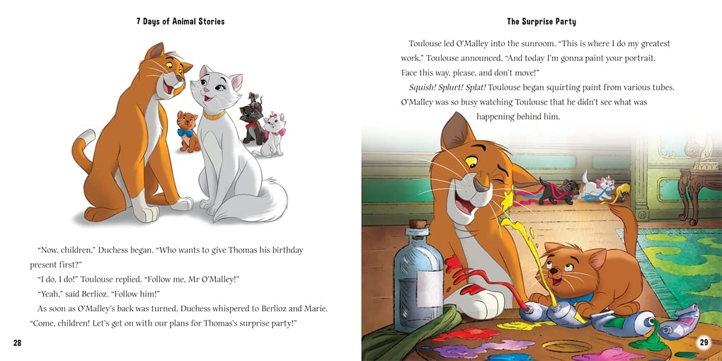 Disney 100th Years: 7 Days of Animal Stories - Collection of Illustrated Tales (New Collection) - أميرات ديزني - مجموعة القصص المصورة