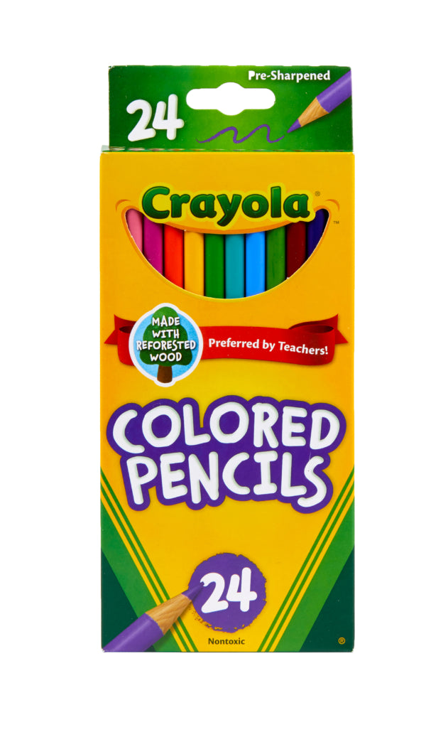 Crayola Colored Pencils - 24 Count Colored Pencils Nontoxic - أقلام تلوين كرايولا - 12 قلم رصاص غير سام