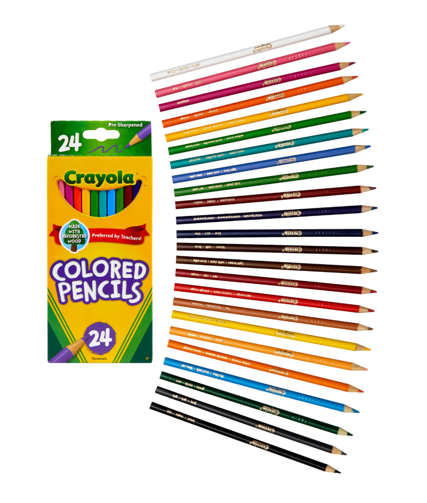Crayola Colored Pencils - 24 Count Colored Pencils Nontoxic - أقلام تلوين كرايولا - 12 قلم رصاص غير سام