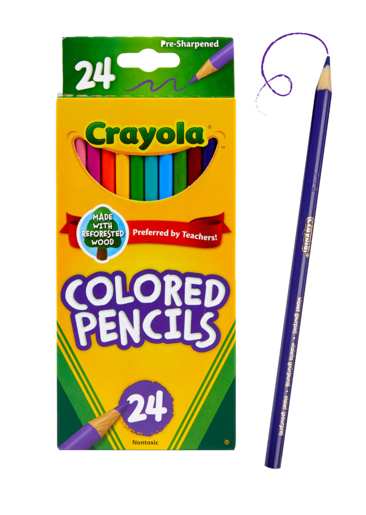 Crayola Colored Pencils - 24 Count Colored Pencils Nontoxic - أقلام تلوين كرايولا - 12 قلم رصاص غير سام