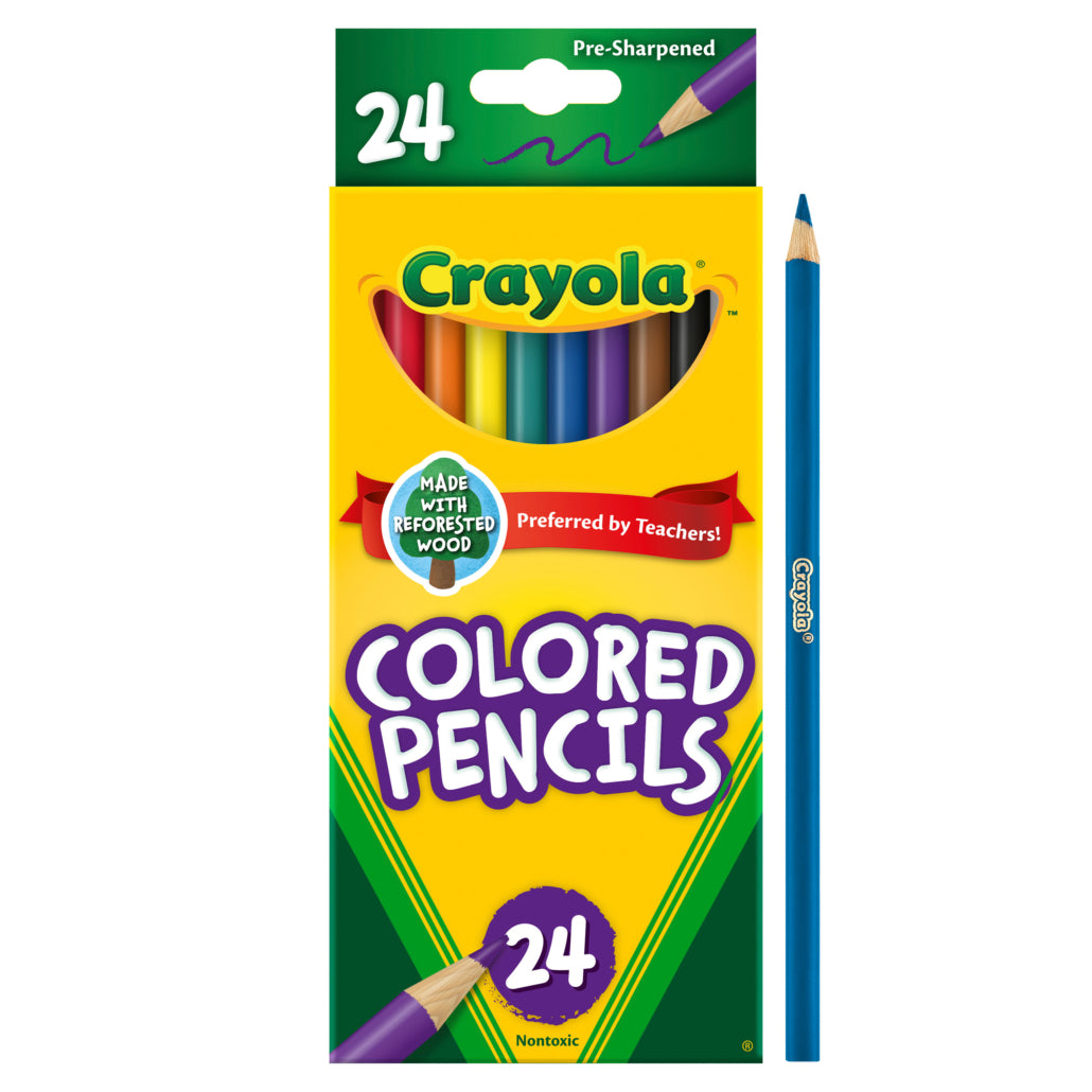 Crayola Colored Pencils - 24 Count Colored Pencils Nontoxic - أقلام تلوين كرايولا - 12 قلم رصاص غير سام