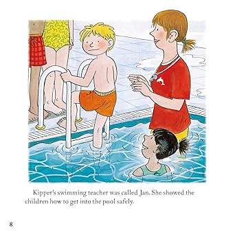 First Experiences with Biff, Chip And Kipper: Learning to Swim (Picture Book - New Collection) - التجارب الأولى مع بيف وتشيب وكيبر: تعلم السباحة (كتاب مصور - مجموعة جديدة)