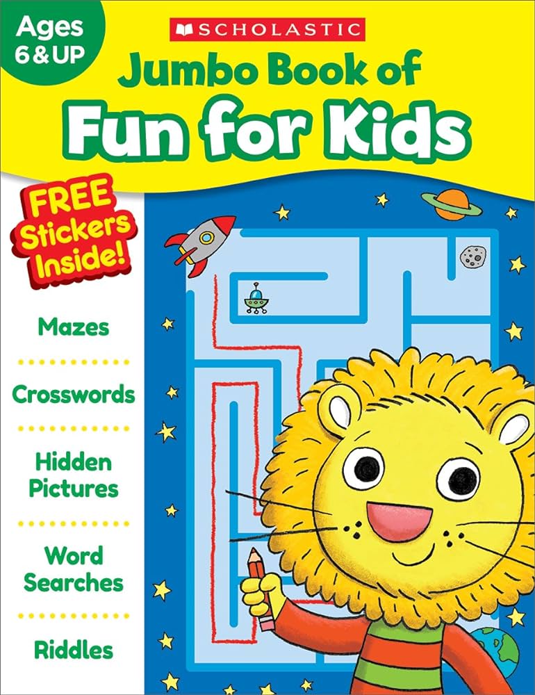 Jumbo Book of Fun for Kids Workbook Ages 6 & Up