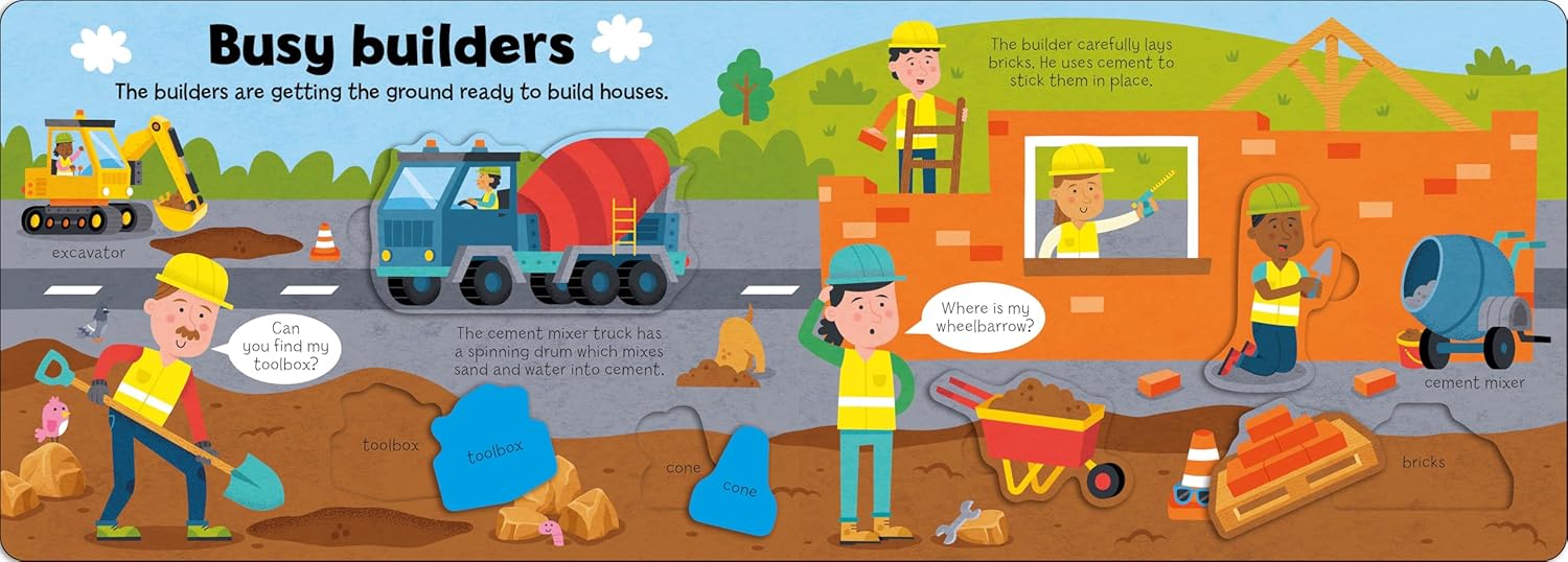 Priddy Books: Let's Learn And Play! - On The Construction - Priddy Books: هيا نتعلم ونلعب! - في موقع البناء
