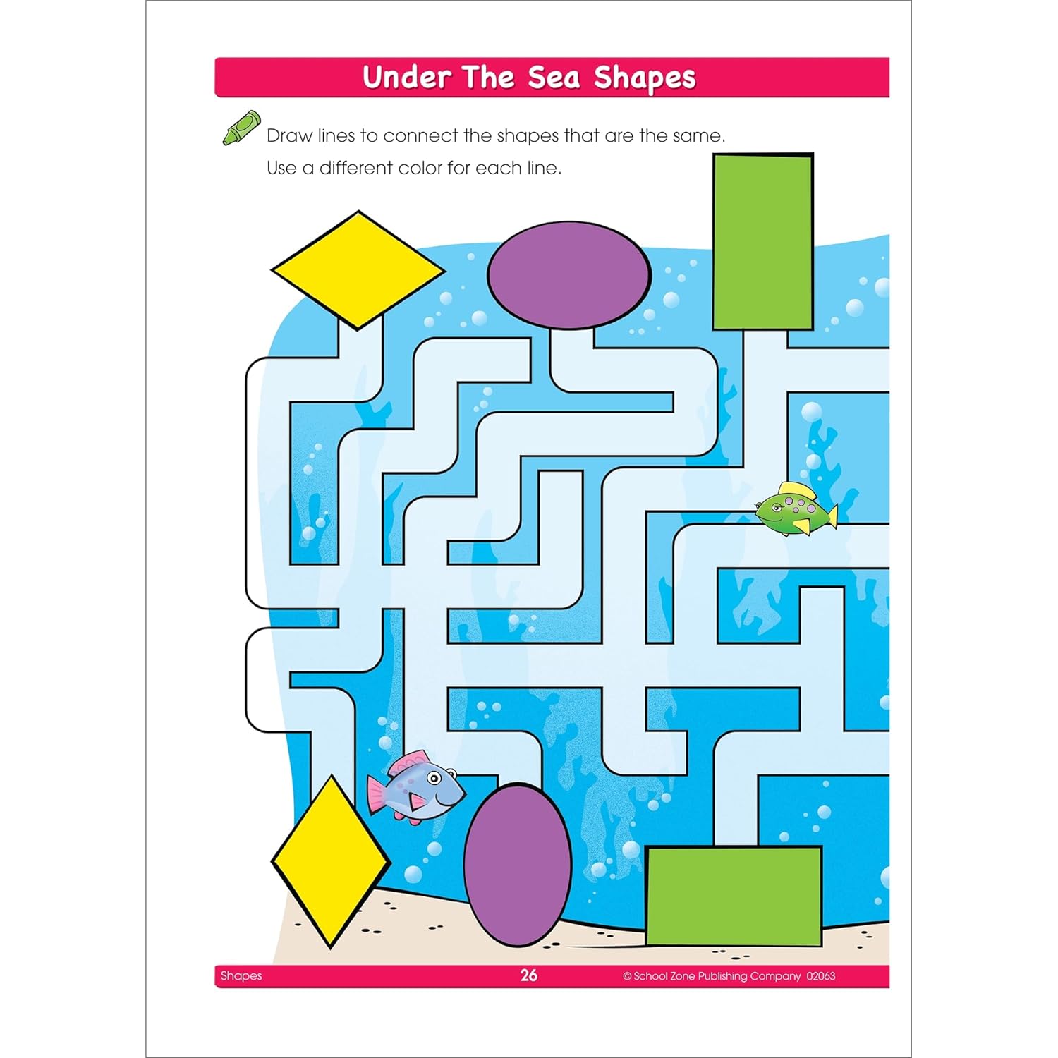 School Zone A Get Ready! Book: Shapes - Ages 3-5