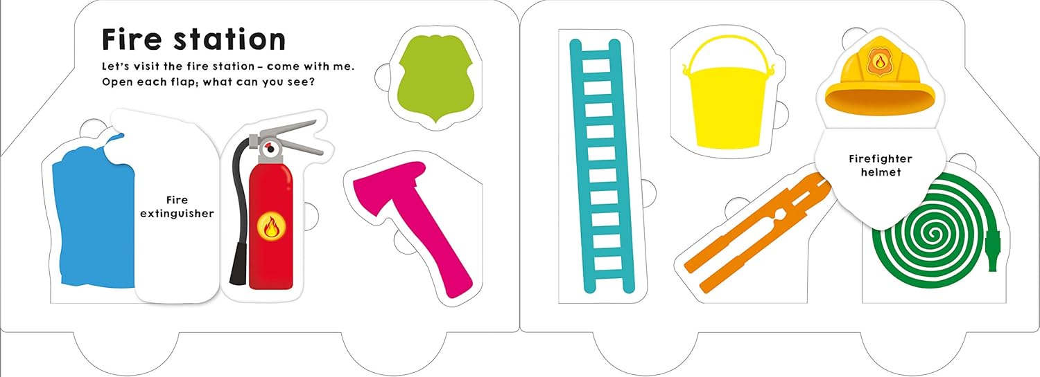 Priddy Books: My Fun Fire Engine - Lift-The-Flaps - Priddy Books: سيارة الإطفاء الممتعة الخاصة بي - ارفع الألسنة