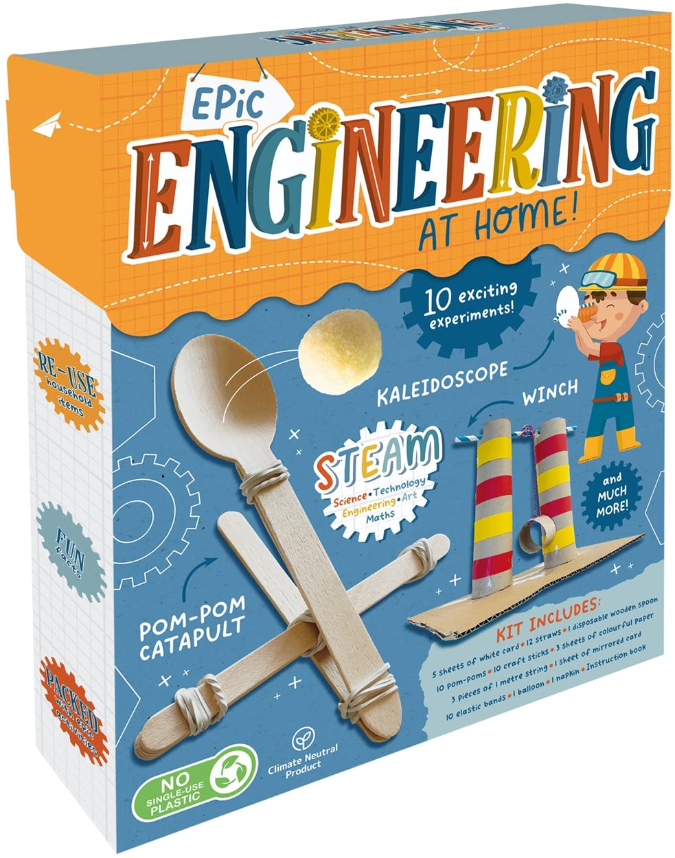 Epic Engineering At Home! - Children's Science Kit - هندسة ملحمية في المنزل! - مجموعة أدوات العلوم للأطفال