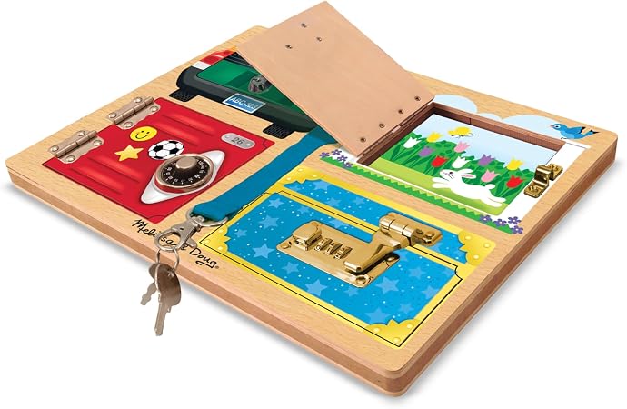 Melissa & Doug: Locks and Latches Board Wooden Educational Toy