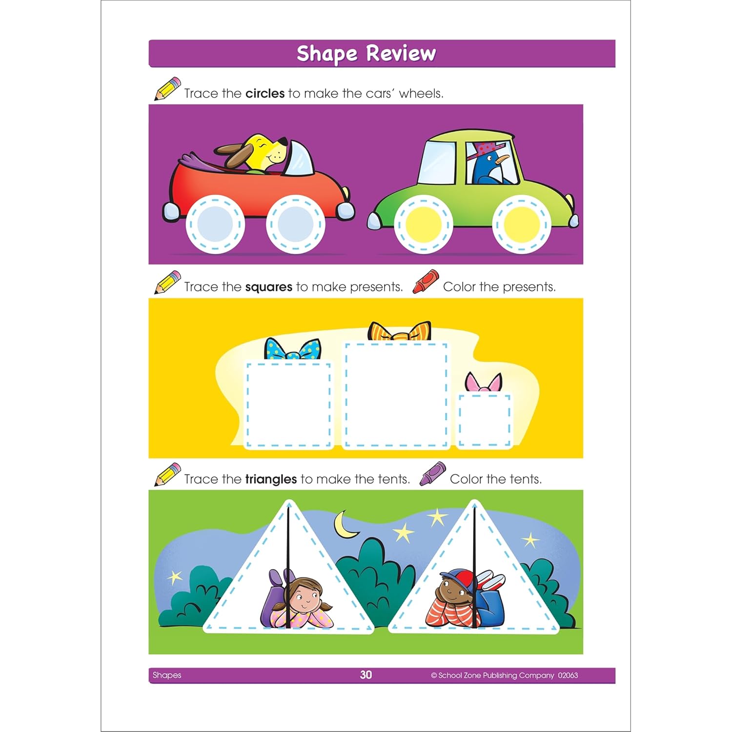School Zone A Get Ready! Book: Shapes - Ages 3-5