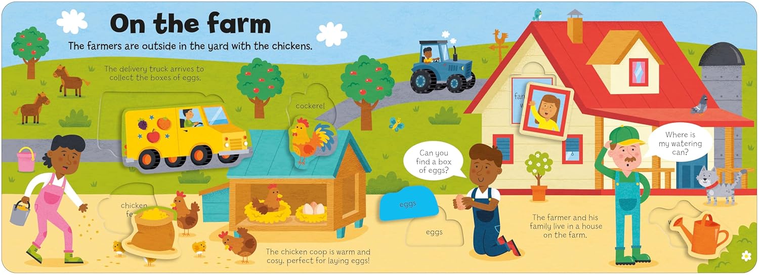 Priddy Books: Let's Learn And Play! - On The Farm - Priddy Books: هيا نتعلم ونلعب! - في المزرعة