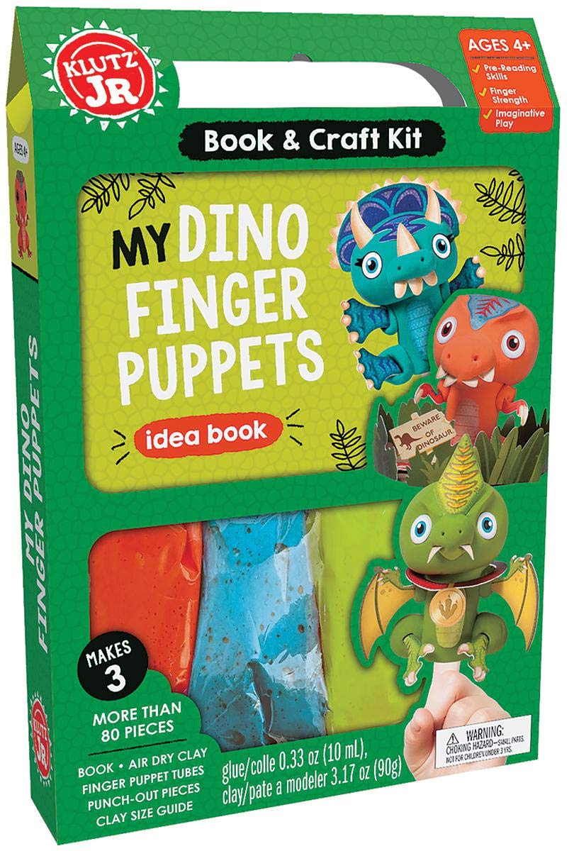 Klutz Jr. My Dino Finger Puppets - Book & Craft Kit 4+