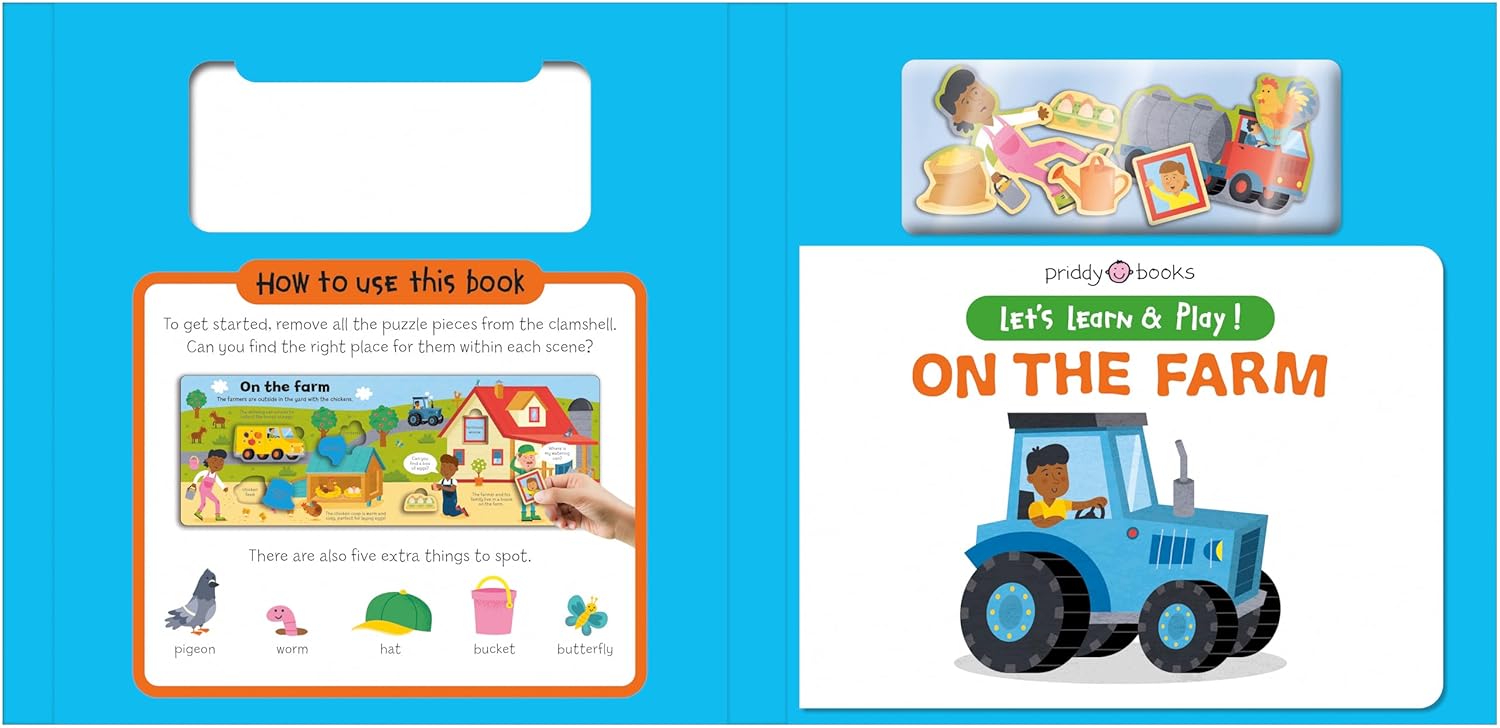 Priddy Books: Let's Learn And Play! - On The Farm - Priddy Books: هيا نتعلم ونلعب! - في المزرعة