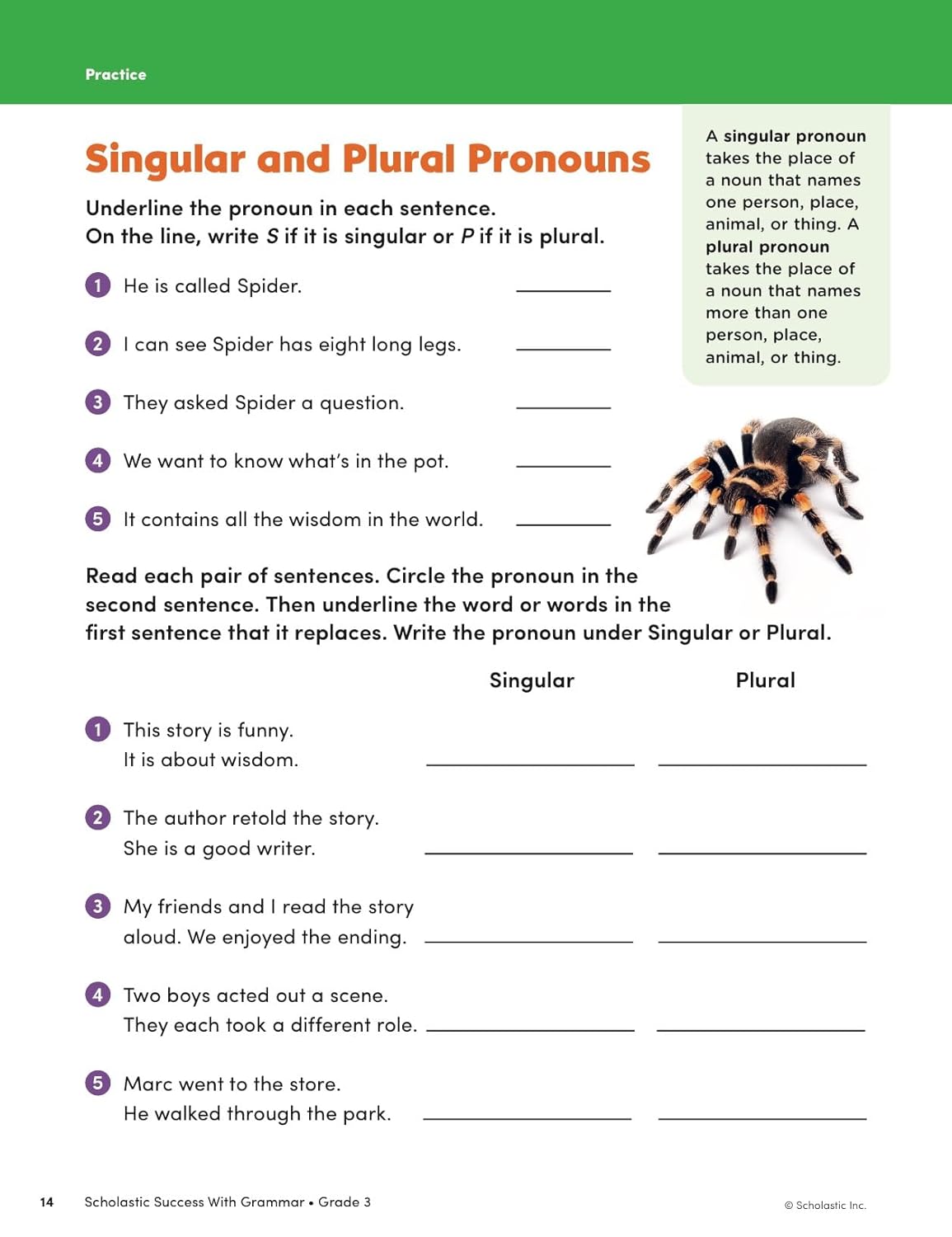 Scholastic Success With Grammar - Grade 3 Workbook