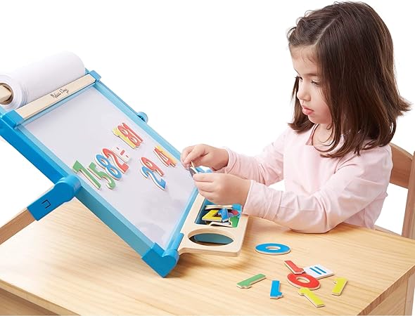 Melissa & Doug: 37 Wooden Number Magnets in a Box - ميليسا آند دوج 37 مغناطيس أرقام خشبي في صندوق