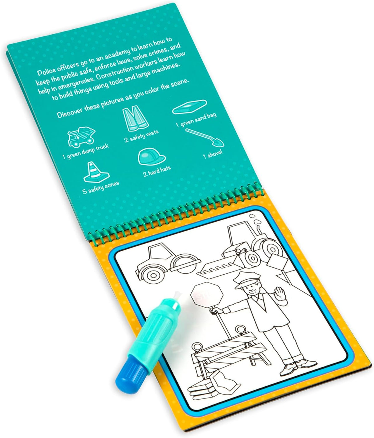 Melissa & Doug - Water Wow! On The Go  Reusable Water-Reveal Activity Pad - Occupations