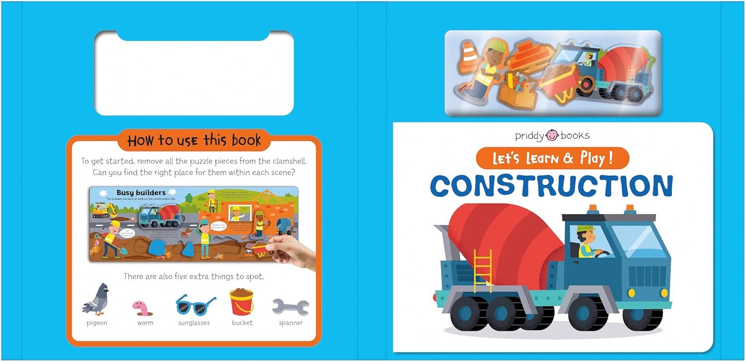 Priddy Books: Let's Learn And Play! - On The Construction - Priddy Books: هيا نتعلم ونلعب! - في موقع البناء