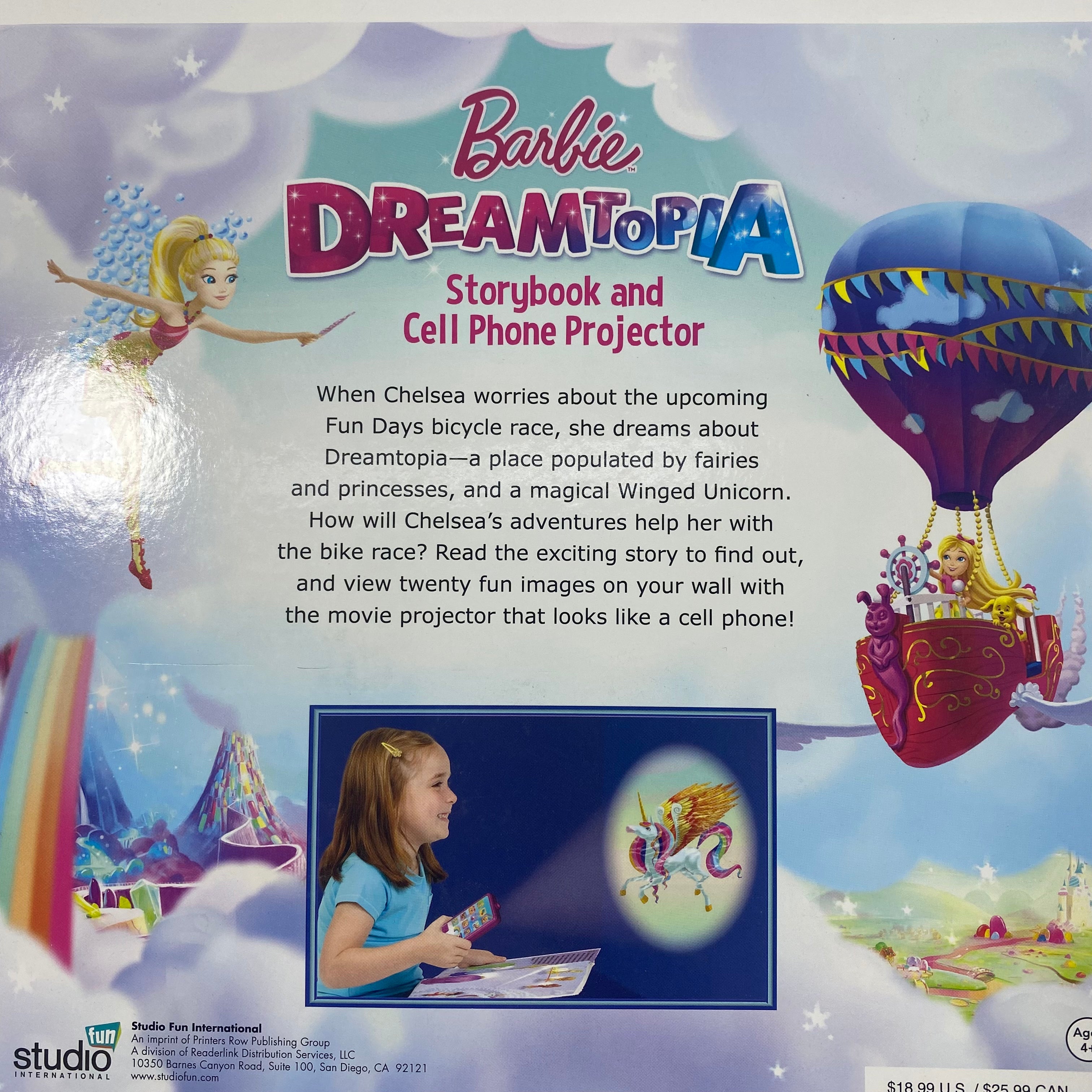 باربي دريمتوبيا - كتاب القصص القصيرة وجهاز عرض الهاتف الخليوي