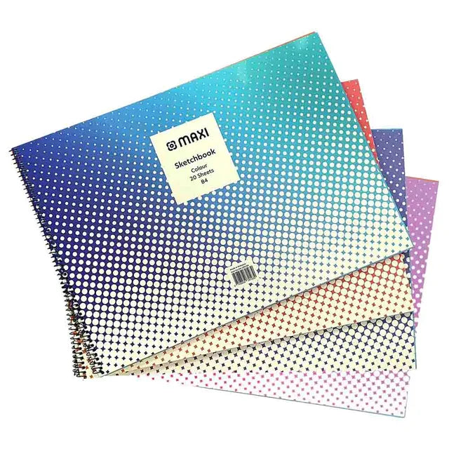ماكسي - دفتر رسم حلزوني 20 ورقة أبيض A4