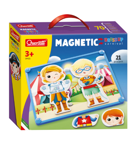 Quercetti: Magnetic Dress-Up Carnival Puzzle (21 Pcs) - كيرسيتي: أحجية الكرنفال المغناطيسية للتلبيس (21 قطعة)