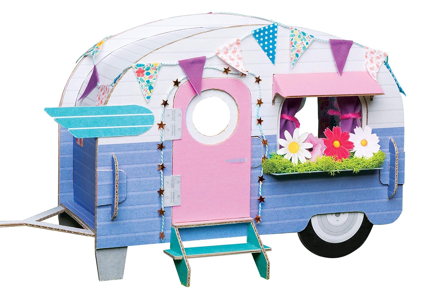 Klutz: Make Your Own Tiny Camper - Craft a miniature glamping getaway! - Book & Activity Kit - Klutz: اصنع بنفسك عربة تخييم صغيرة - اصنع مخيمًا مصغرًا فاخرًا! - كتاب ومجموعة أنشطة