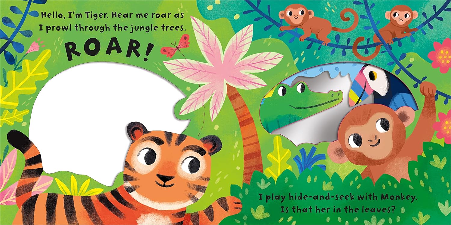 Priddy Books: My Jungle Friends - With Mirror Inside - كتب بريدي: أصدقائي في الغابة - مع مرآة بالداخل