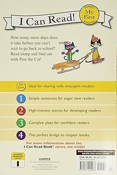 I Can Read! Pete The Cat - Snow Daze - A Winter and Holiday Book- My First Reading